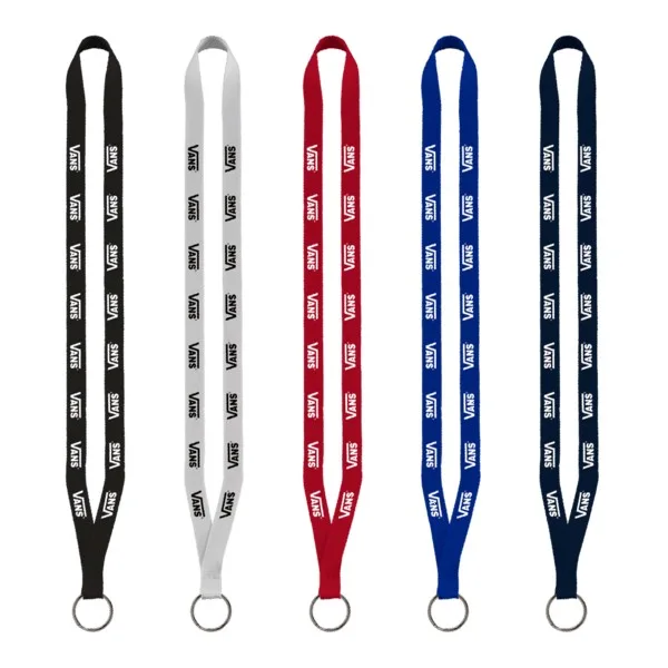 1/2" Polyester Lanyard with Sewn Metal Split-Ring view 2