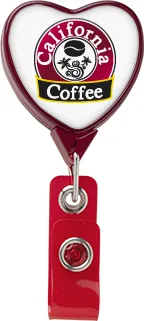 Jumbo Heart Retractable Badge Reel — CHROMA-direct digital imprint