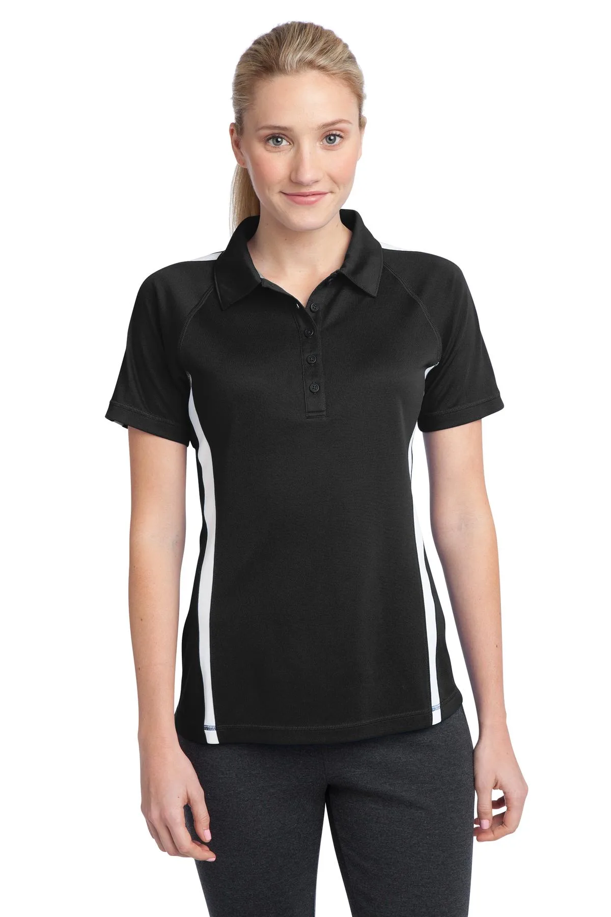 Sport-Tek® Women's PosiCharge® Micro-Mesh Colorblock Polo.