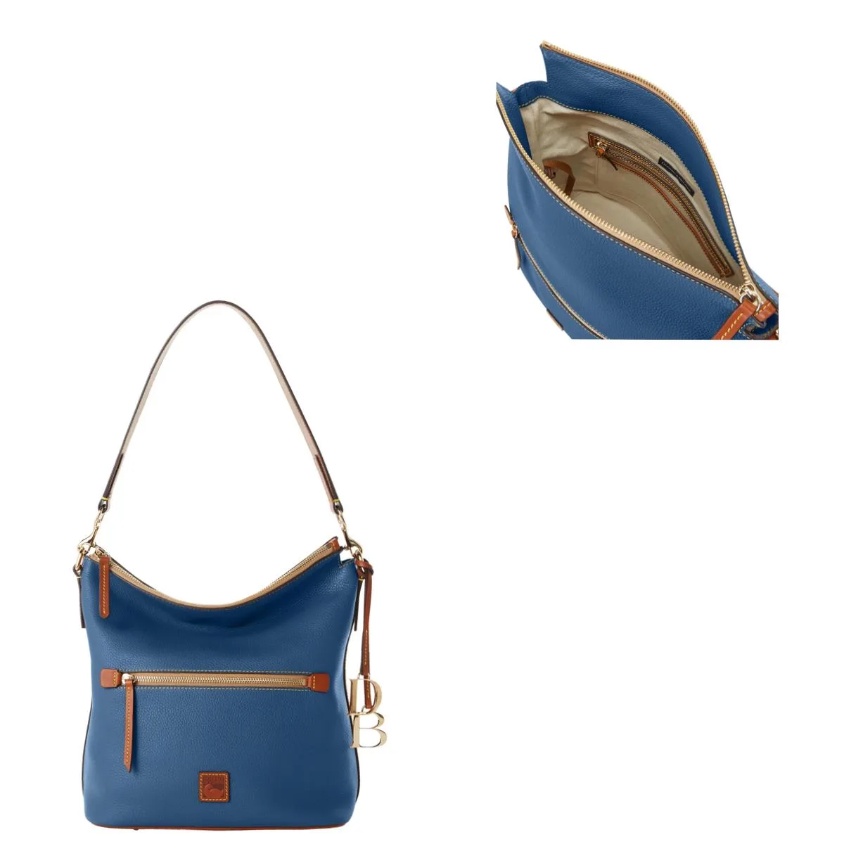Dooney & Bourke Blue Pebble Grain Large Sac