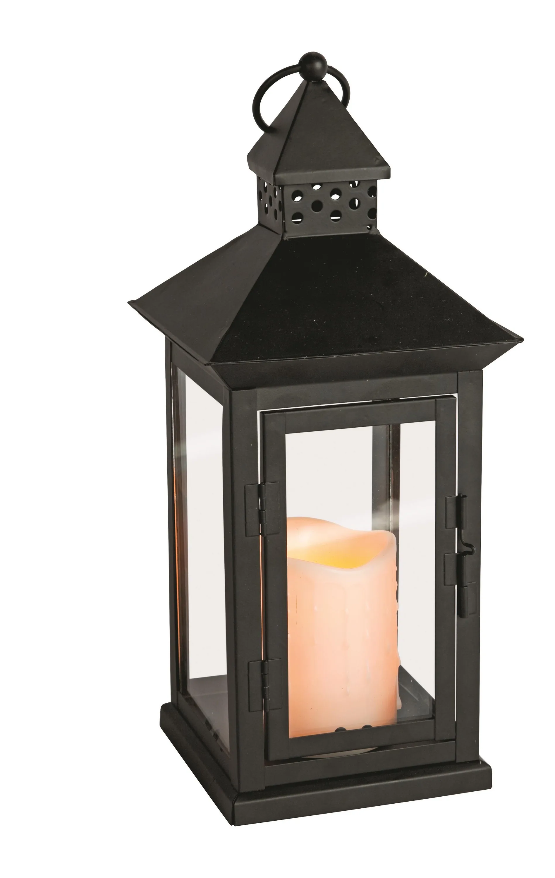 Everlasting Glow 15" Metal Led Flameless Lantern