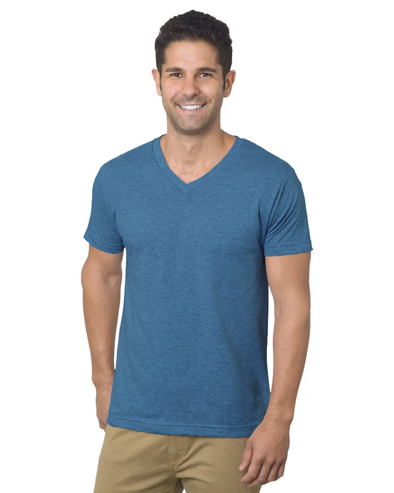 BAYSIDE Unisex USA Made V-Neck T-Shirt view 6