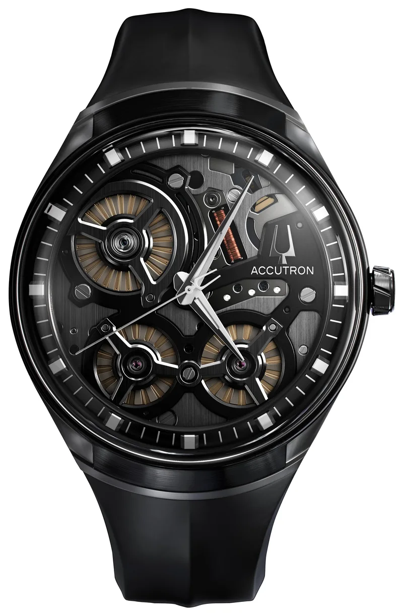 Accutron Dna Collection - Stainless Steel Case Gray Epdm Rubber Strap w/Gray Dial Watch