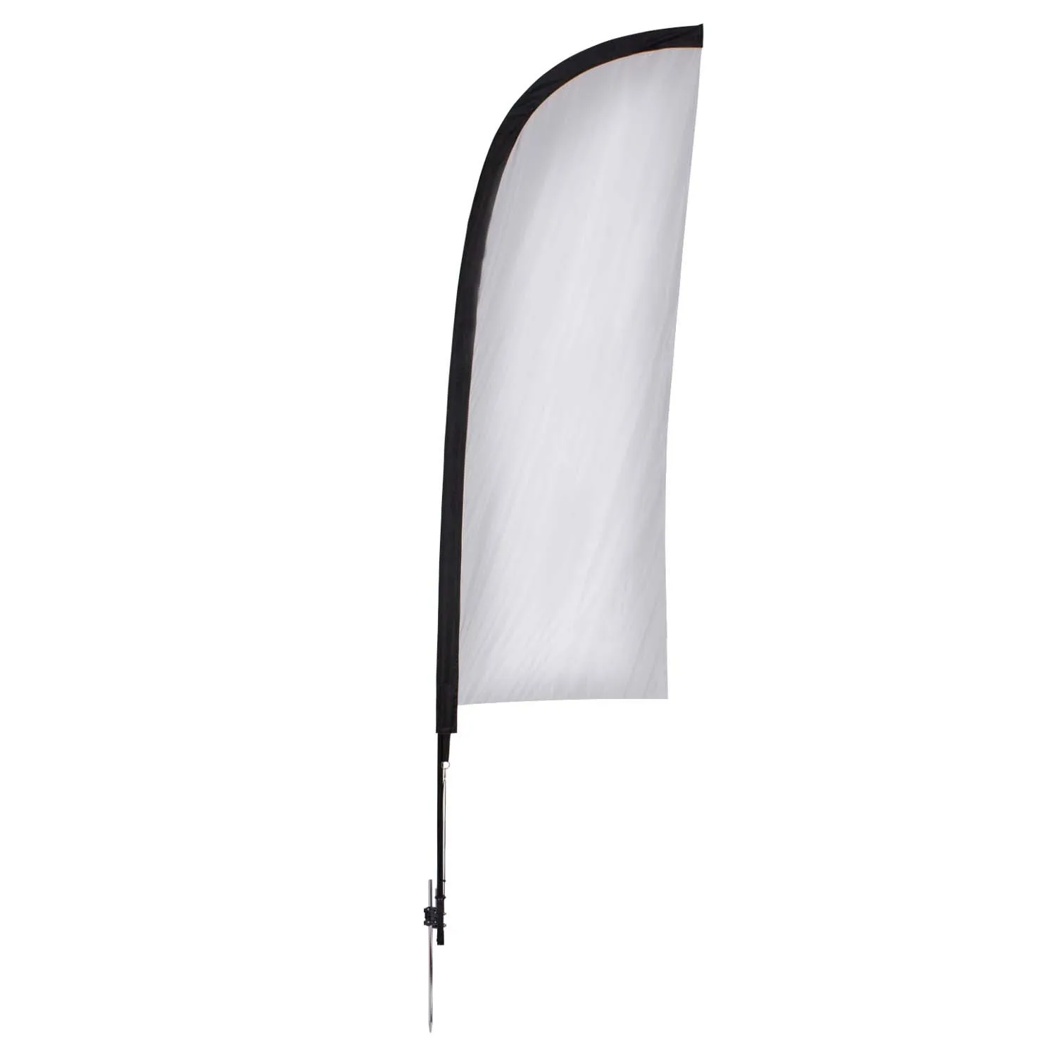 9' Elite Blade Nylon Sail Sign Flag, 1-Sided, Ground Spike view 2