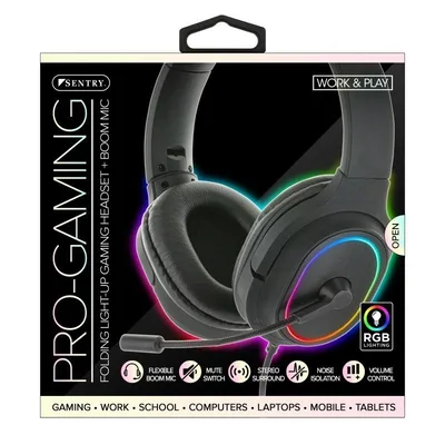 Sentry Pro Gaming Led Light Up Headset w/Mic