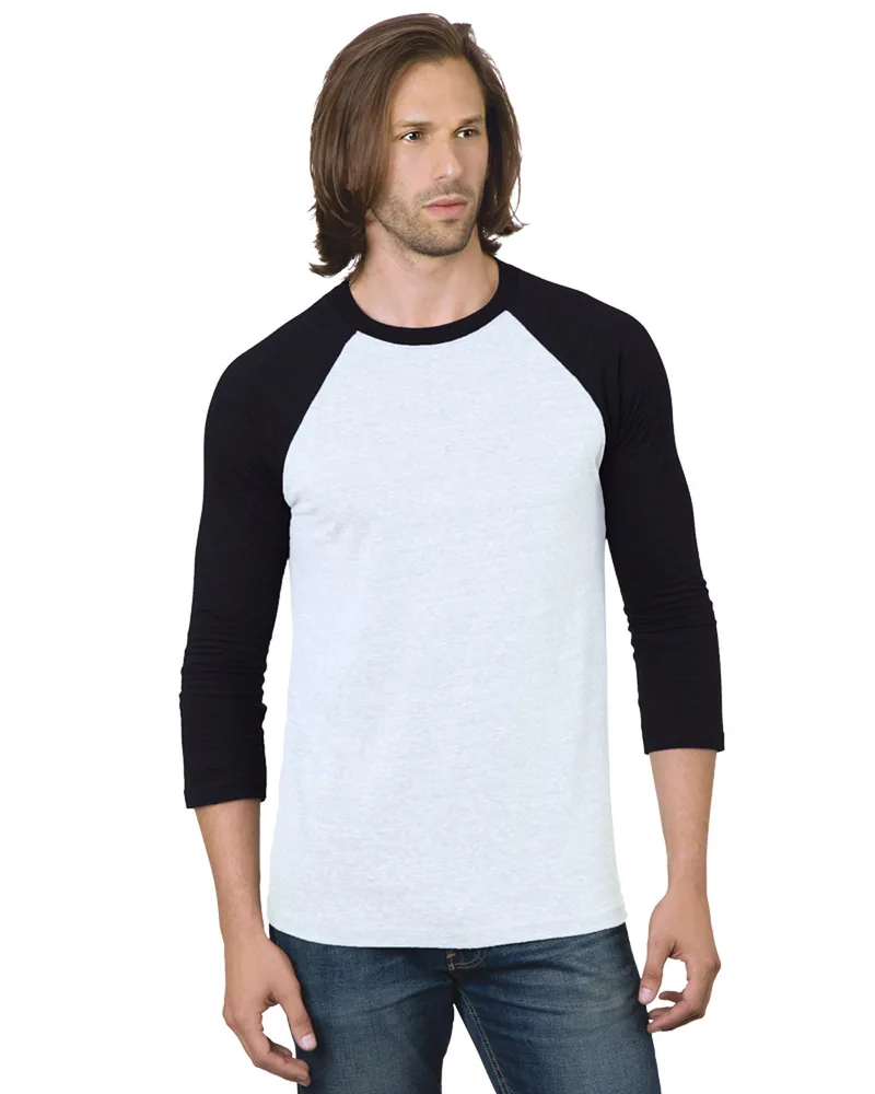 BAYSIDE Unisex Three-Quarter Sleeve Raglan T-Shirt view 6
