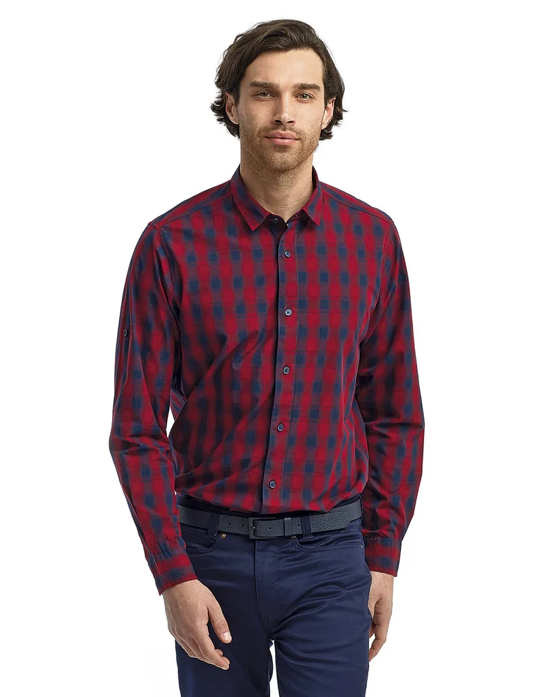 ARTISAN COLLECTION BY REPRIME Men's Mulligan Check Long-Sleeve Cotton Shirt view 2