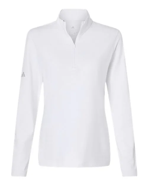 Adidas® Women's Textured Stripe Quarter-Zip Pullover Shirt