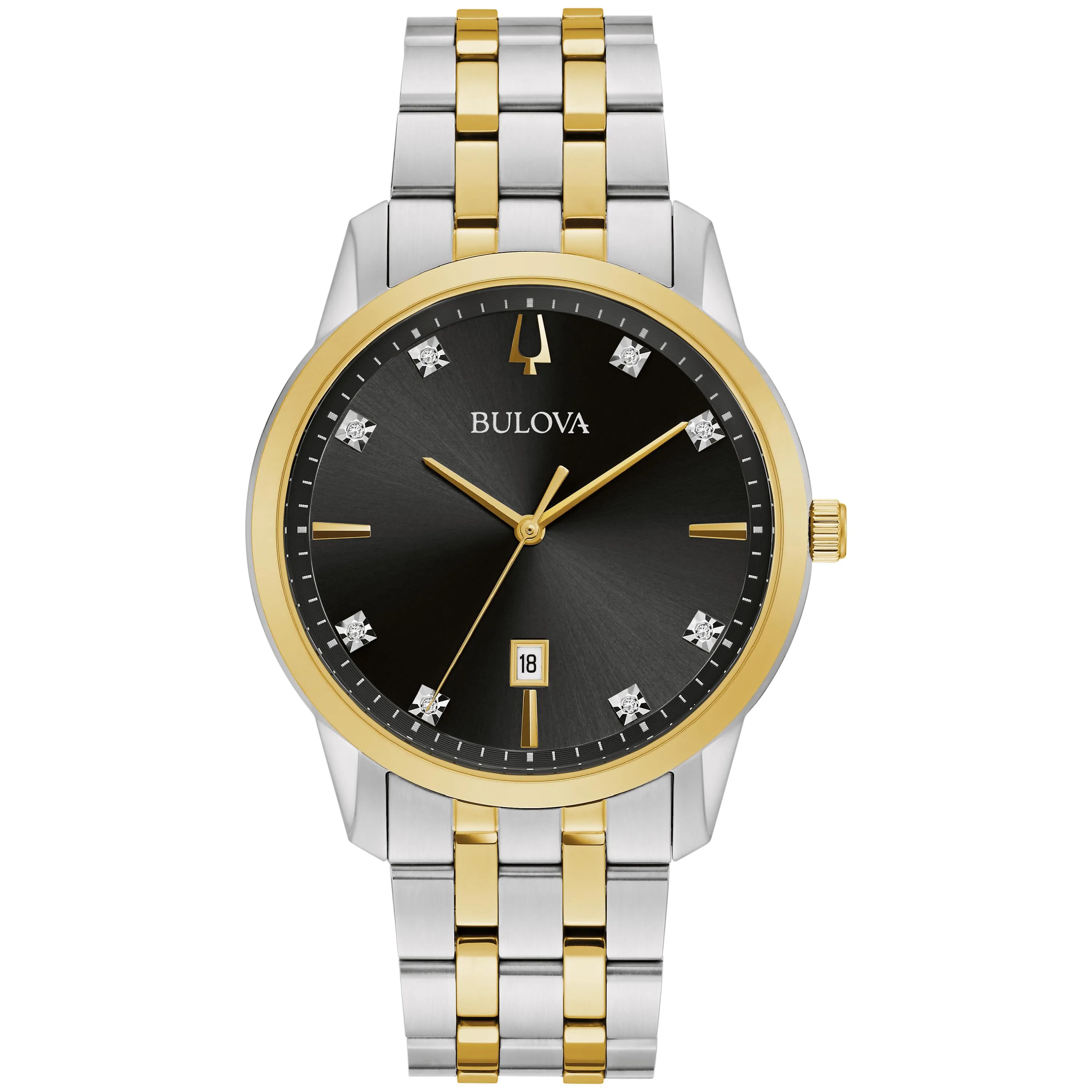 Bulova Watches Men's Sutton Collection Watch, Two-Tone Classic Bracelet