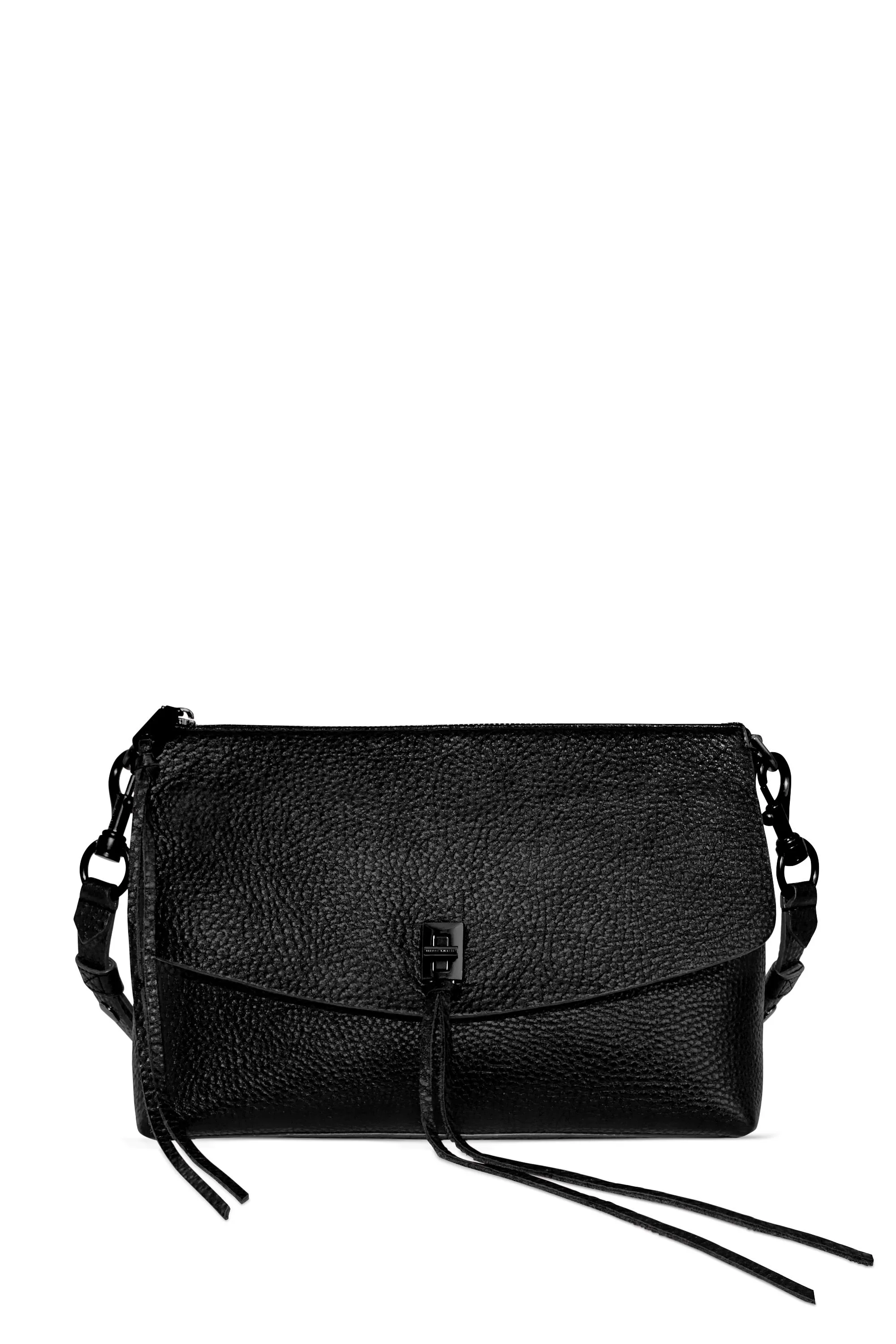 Rebecca Minkoff Black Darren Top Zip Shoulder Bag