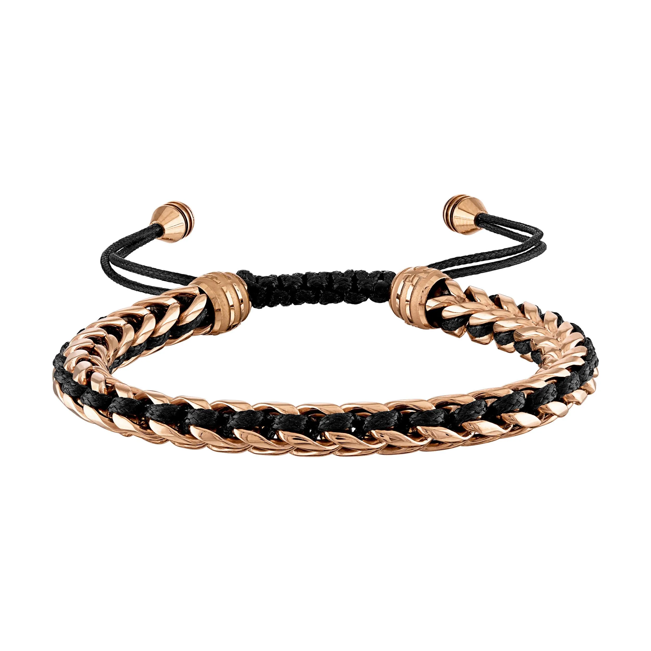 Bulova Jewelry Stainless Steel & Rose Ip Latin Grammy® Bracelet
