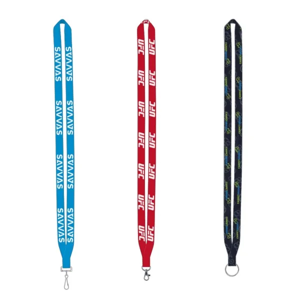 IMPORT Rush 1/2" Dye-Sublimated Lanyard with Sewn Silver Metal Split-Ring