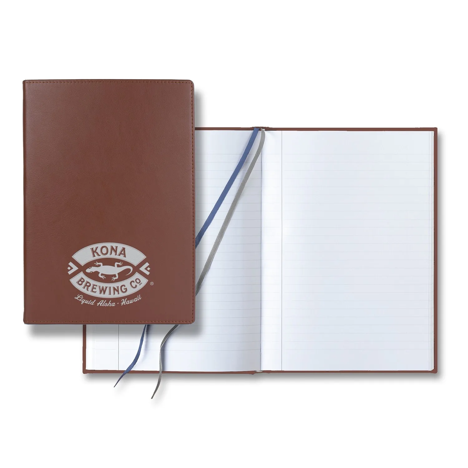 Castelli Calf Leather Grande Lined White Page Journal view 3