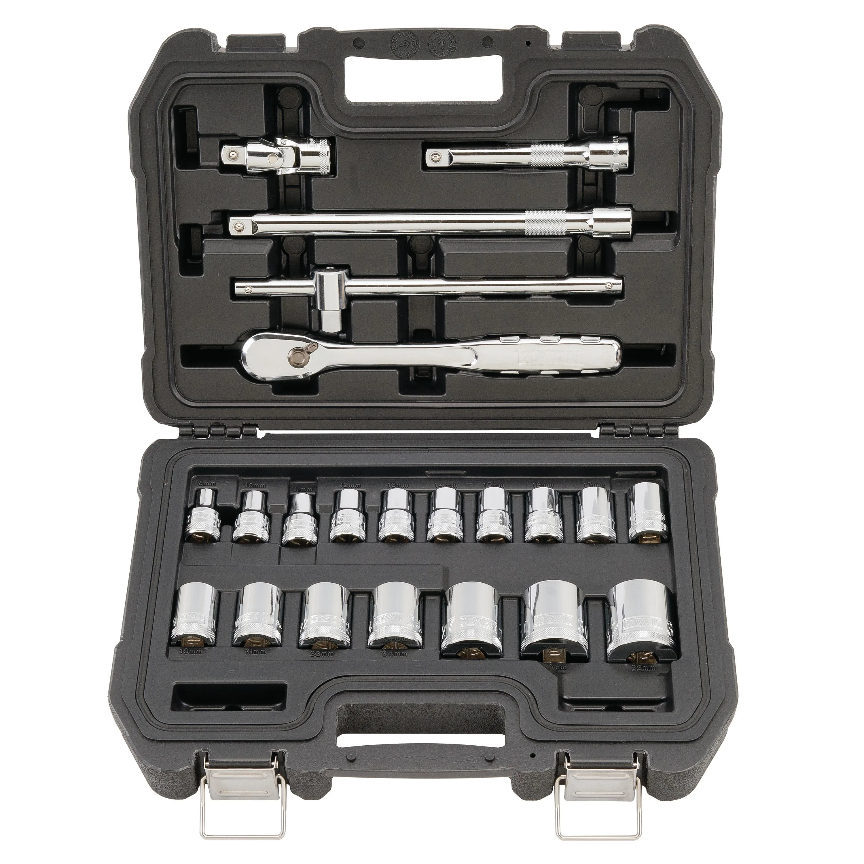 DeWalt 22Pc 1/2" Drive Metric Socket Set
