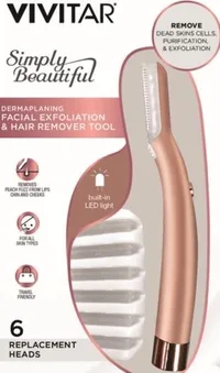 Health, Beauty & Fitness Vivitar Dermaplaning Facial Exfoliation & Hair Remover Tool - Rose Gold