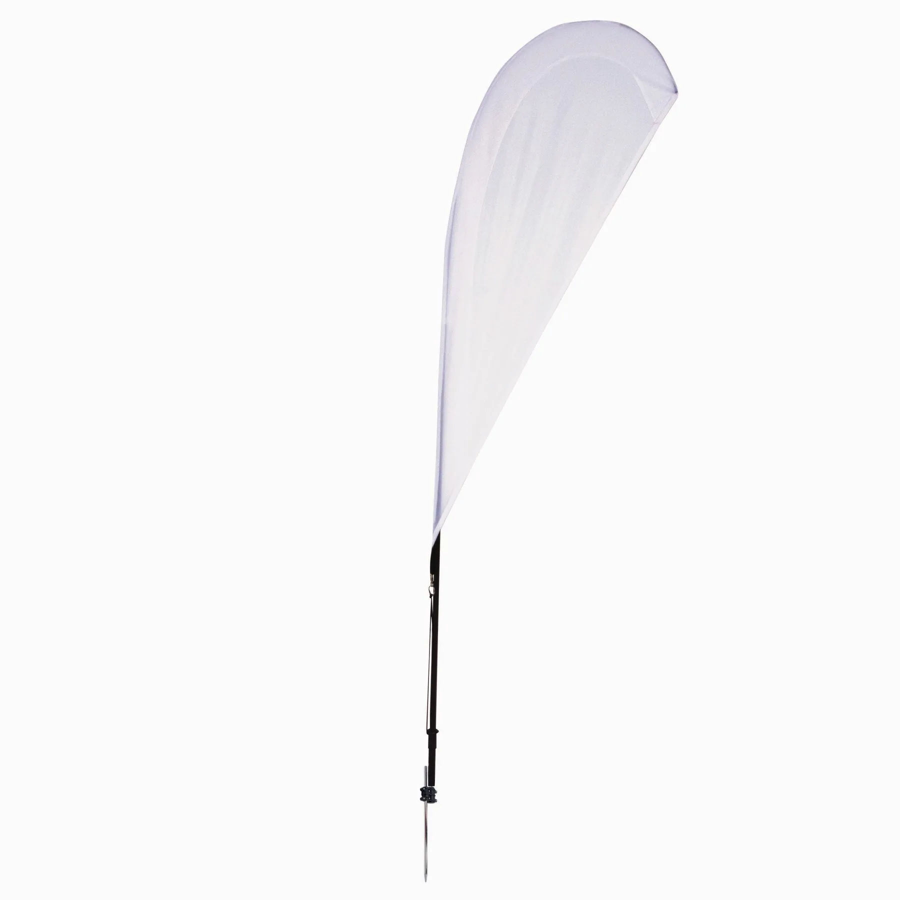 6' Streamline Teardrop Sail Sign Flag, 1-Sided with Spike view 2