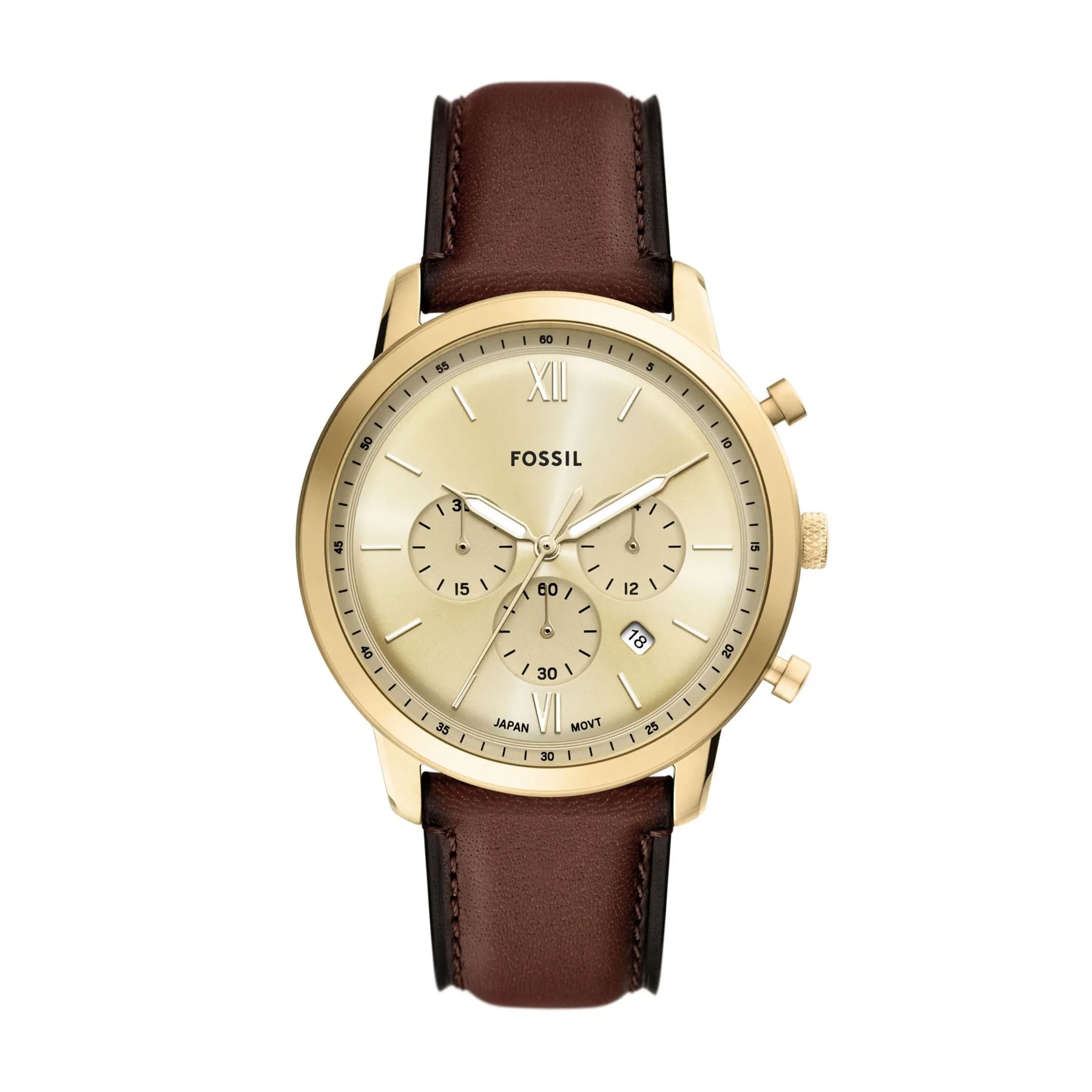 Fossil Men's Neutra Chronograph Brown Leather Watch