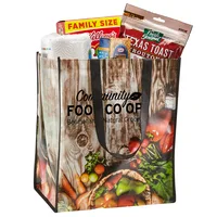 Laminated Grocery Tote — Red
