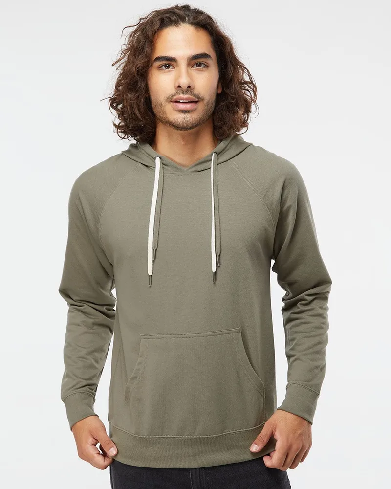 Independent Trading Co® Unisex Icon Lightweight Loopback Terry Hooded Sweatshirt view 2