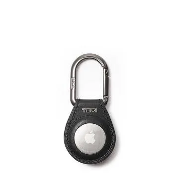 Tumi Travel Access. Circular Tag Case- Black/Gunmetal Leather
