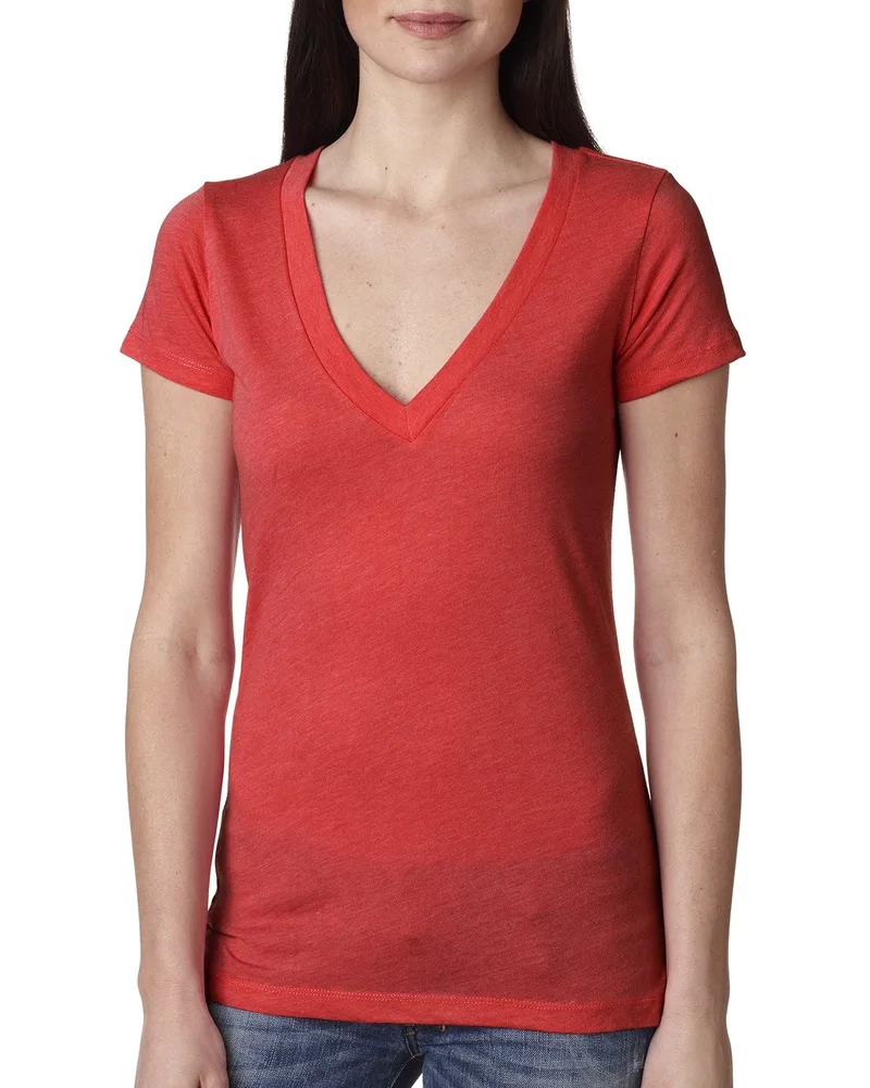 NEXT LEVEL APPAREL Ladies' Triblend Deep V view 6