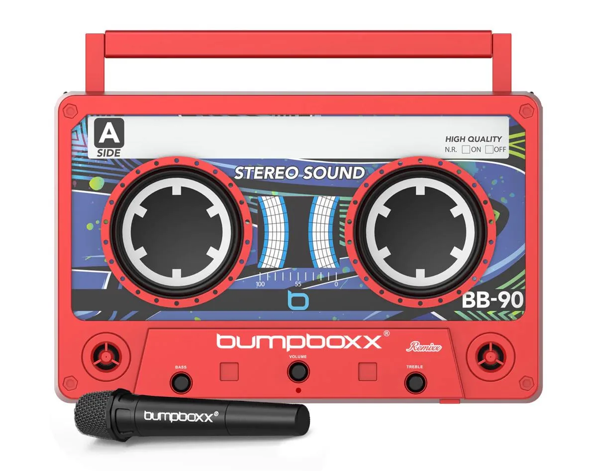 Bumpboxx Remixx Bluetooth Boombox Speaker Electric Red