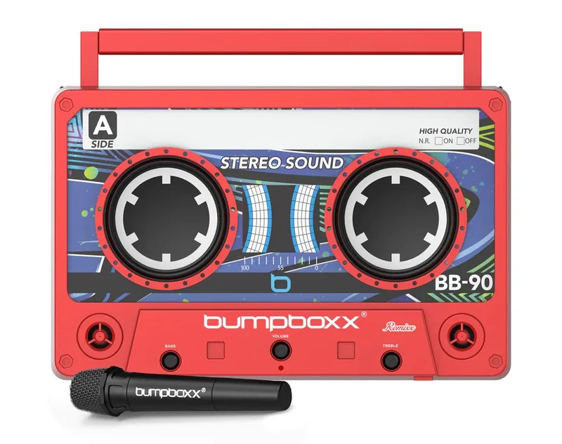 Bumpboxx Remixx Bluetooth Boombox Speaker Electric Red