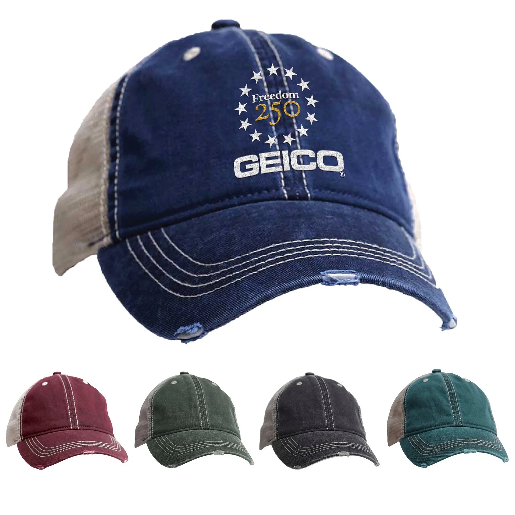 Freedom250 - ACE USA Distressed Pigment Trucker Cap