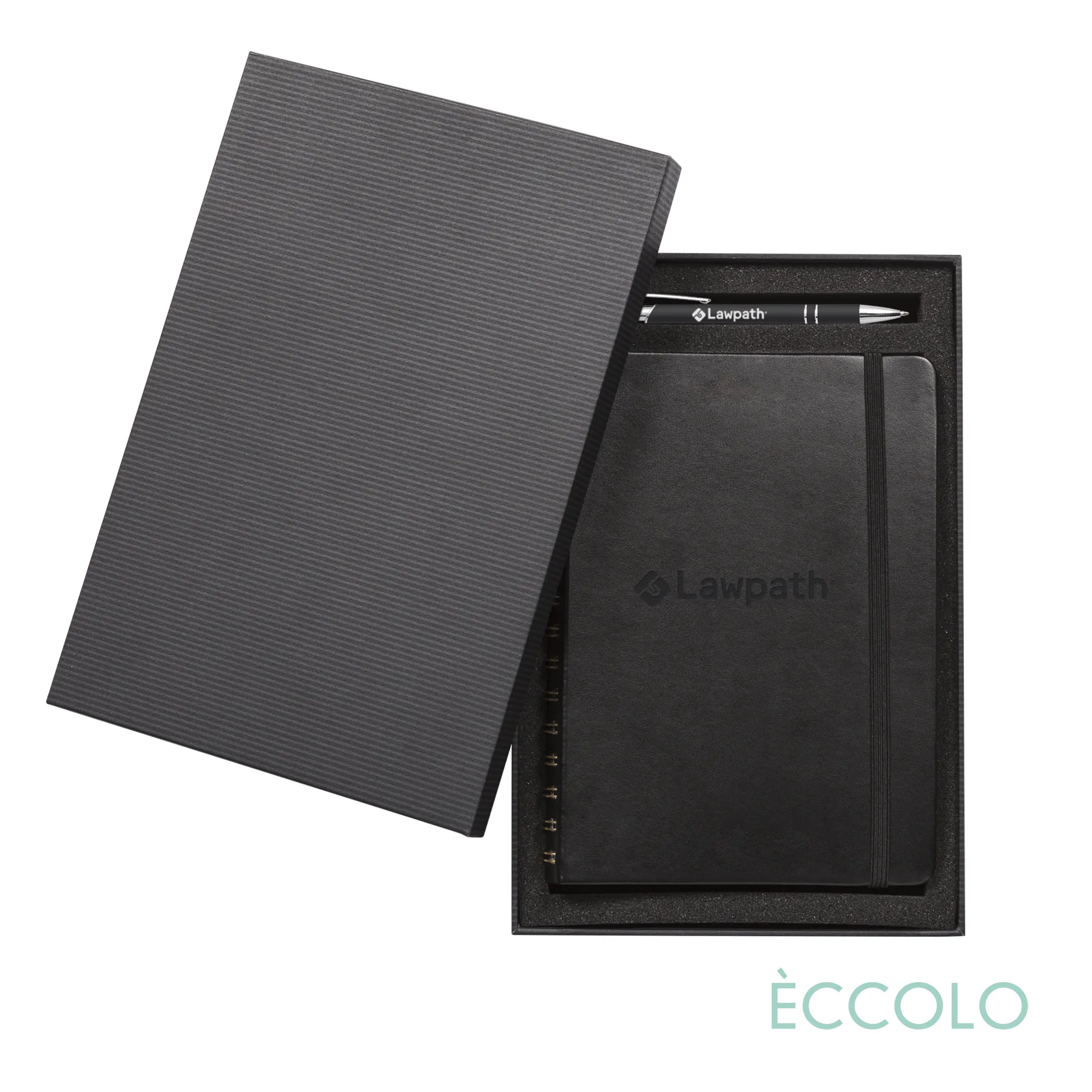 Journal & Kurt Pen Gift Set, Black 100% / Black