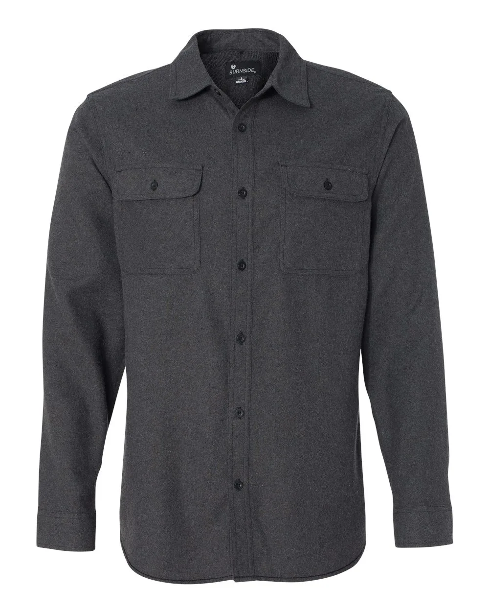 Burnside® Long Sleeve Solid Flannel Shirt view 3