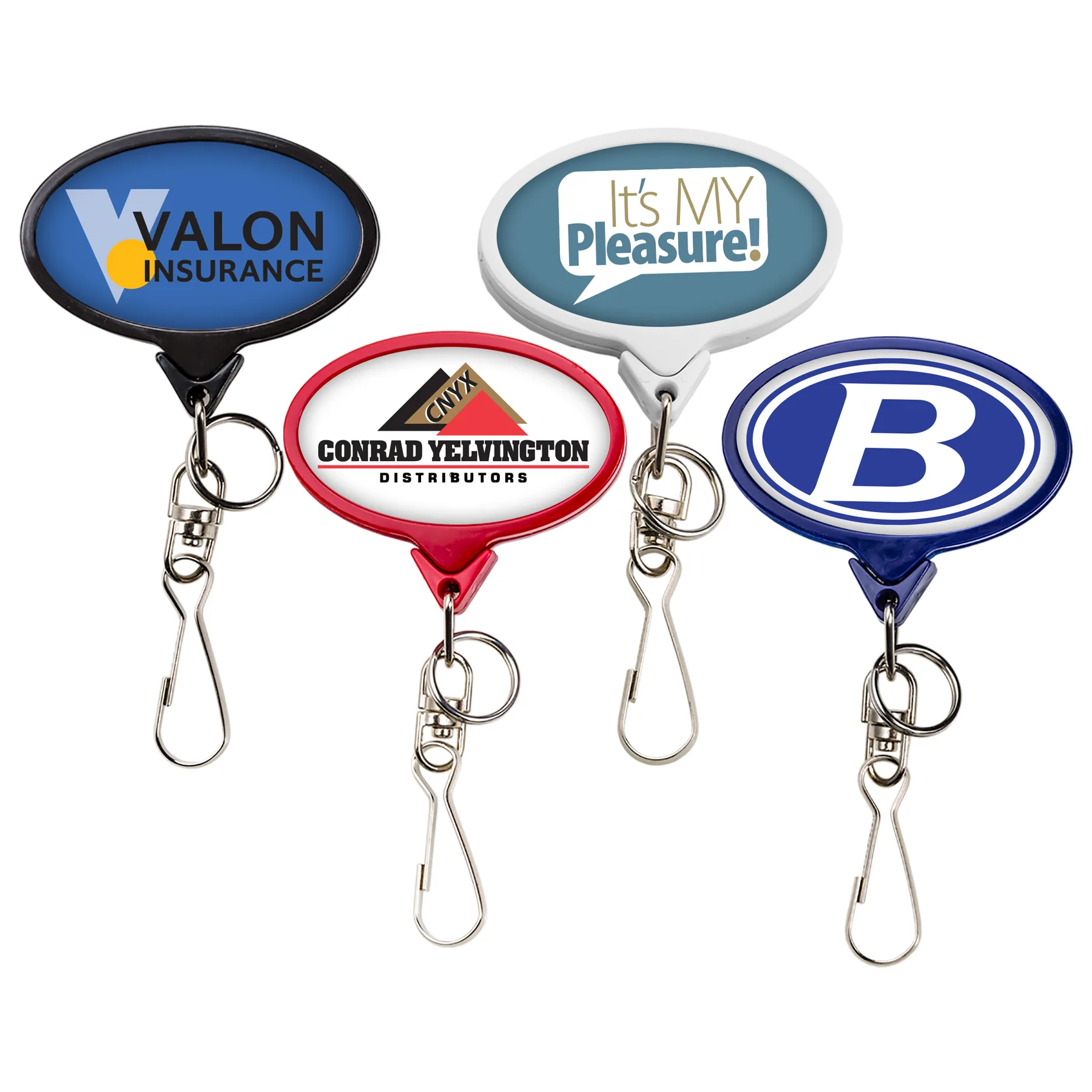 Bamboo Jumbo Oval Retractable Badge Reel