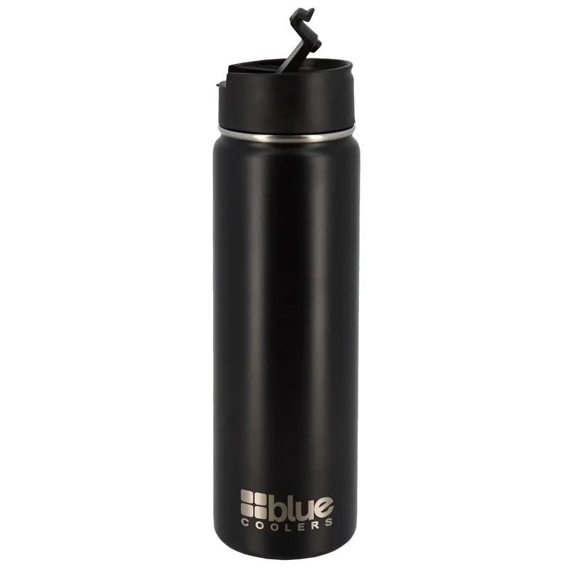 Blue Coolers Black 20 Oz. Flask (Slide)