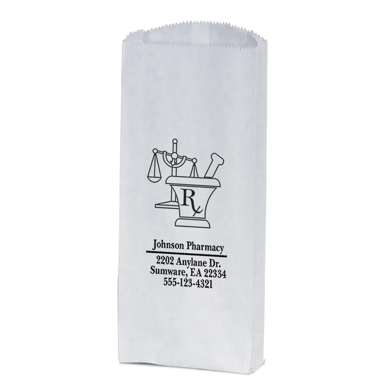Pharmacy Bag - Flexo Ink Print (5" x 2" x 12")
