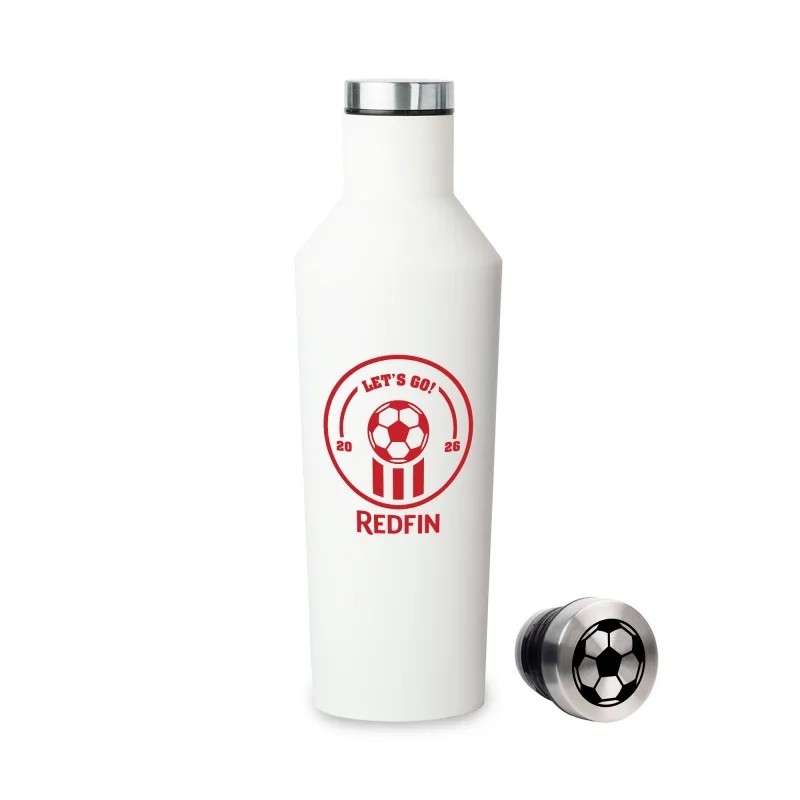 Soccer Vacuum Sealed 17oz Bottle view 4