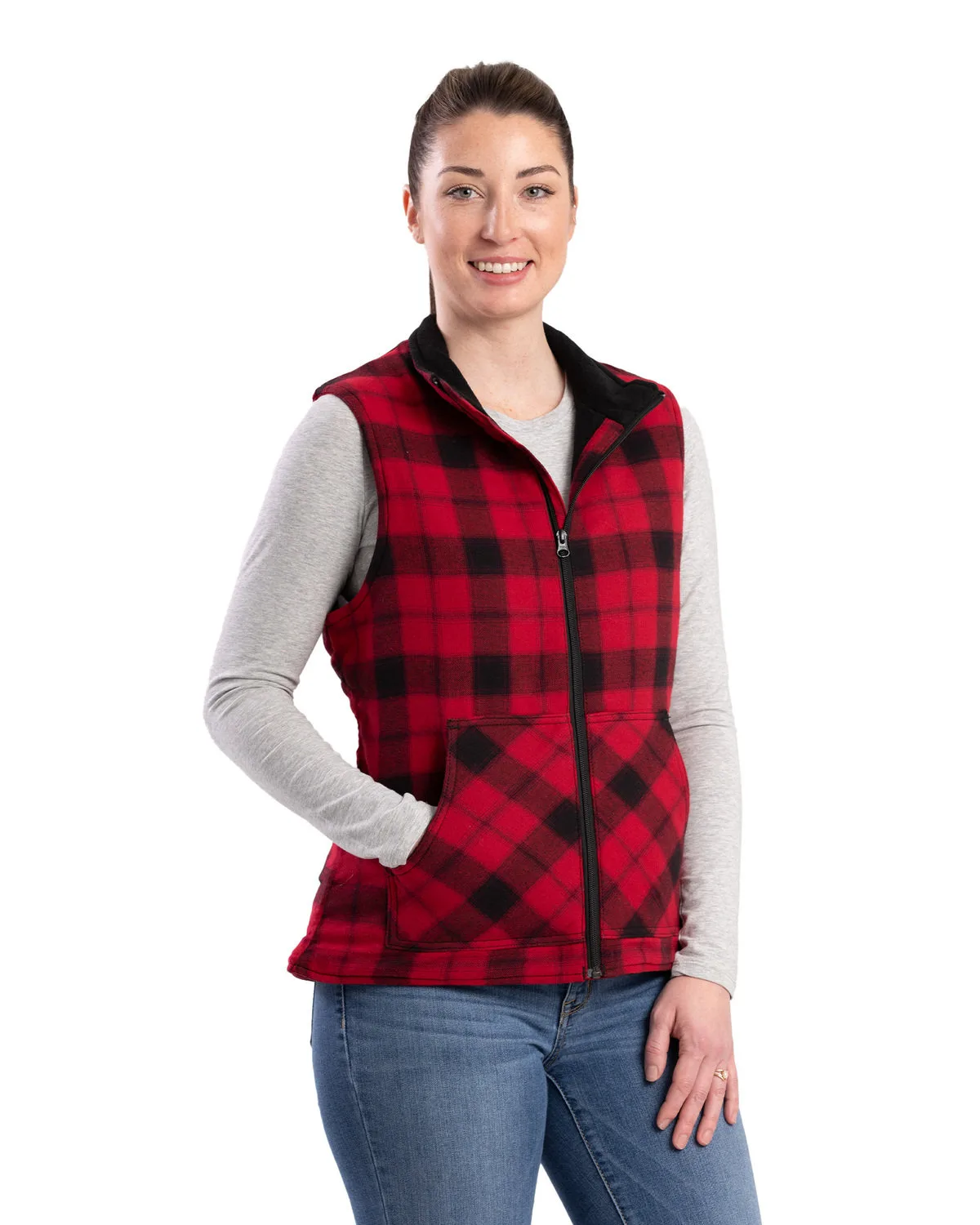 Berne Apparel Ladies' Insulated Flannel Vest view 3