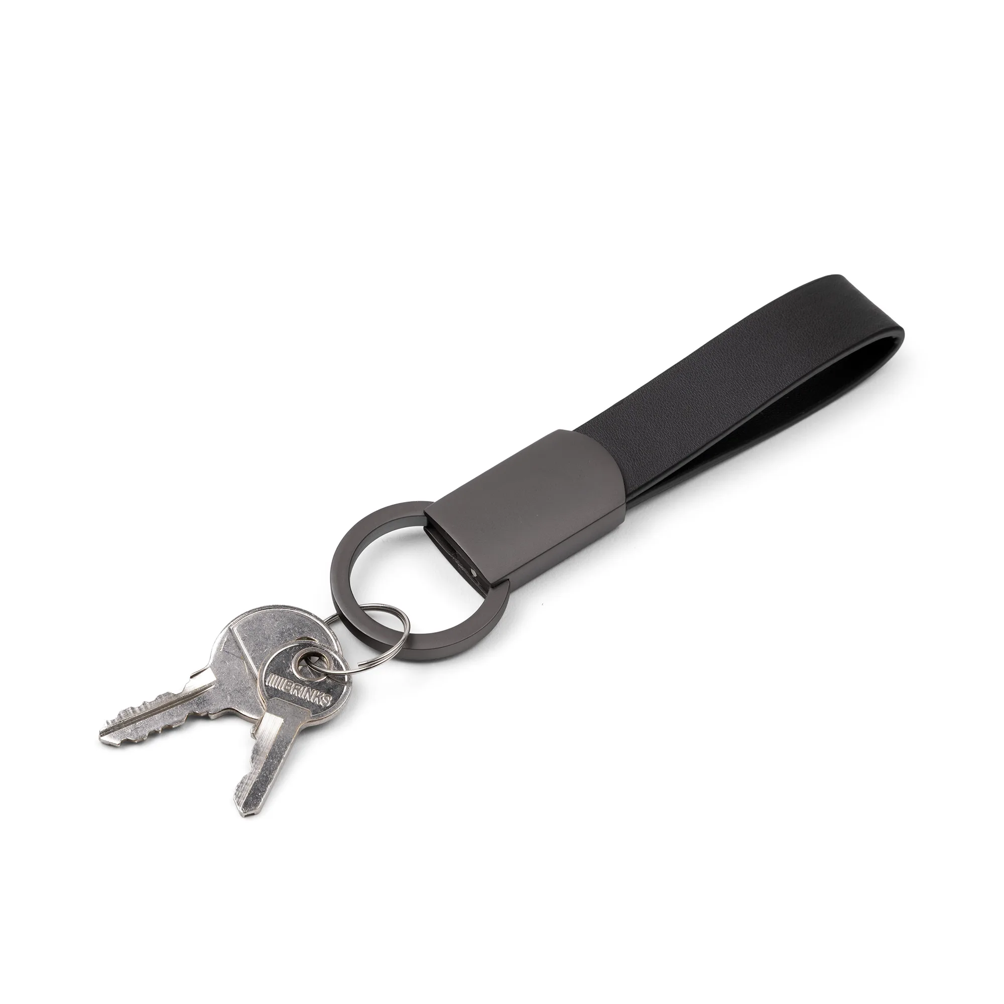 Axis Gunmetal Leather Keyring view 5