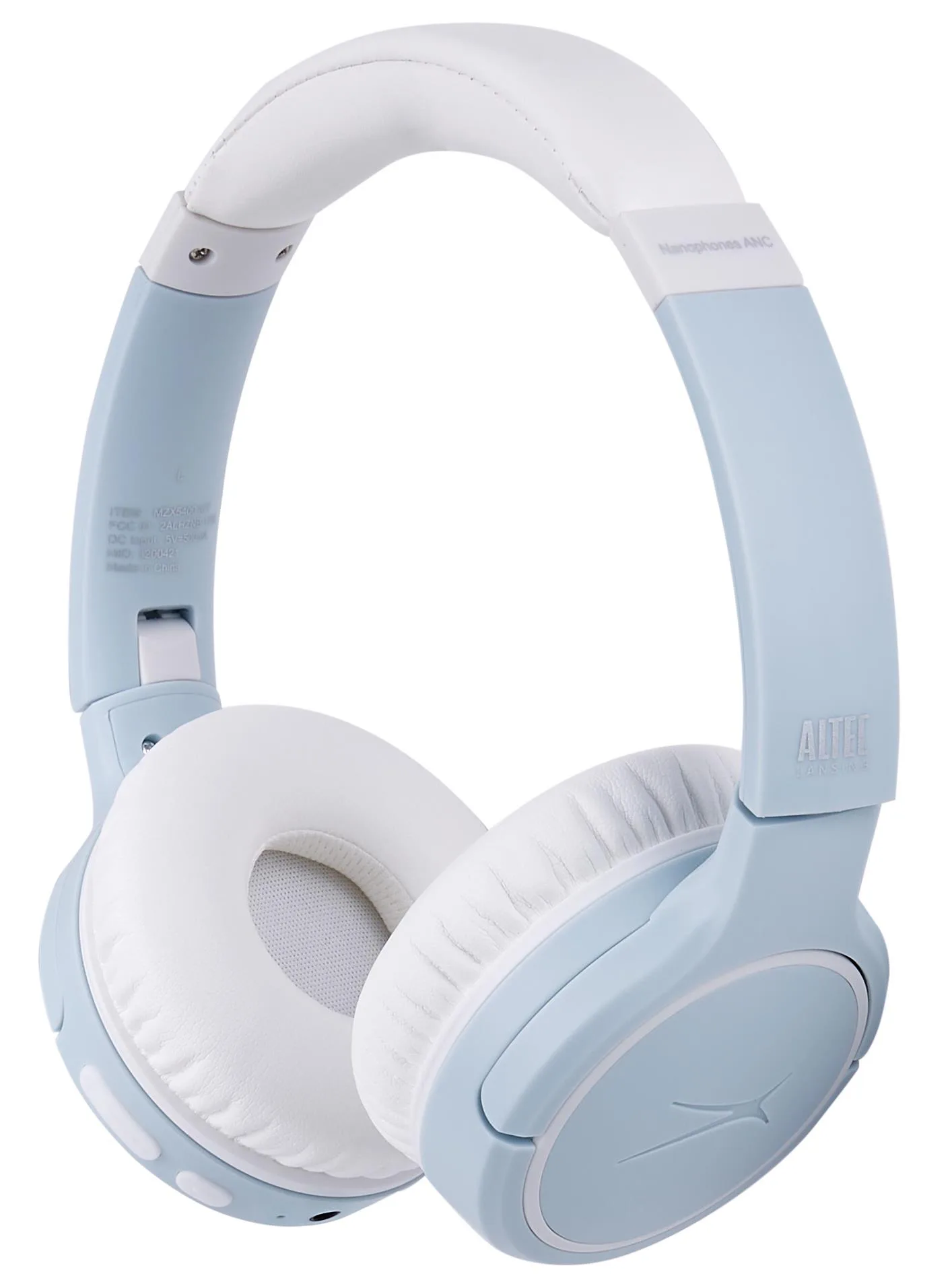 Altec Lansing White Nanophones Active Noise Canceling Bluetooth Headphones