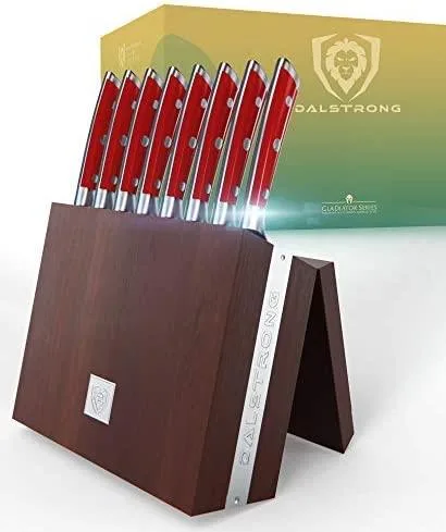Dalstrong 8-Piece Steak Knife Set - 5" Blade - German Steel - Included Modular Storage Block