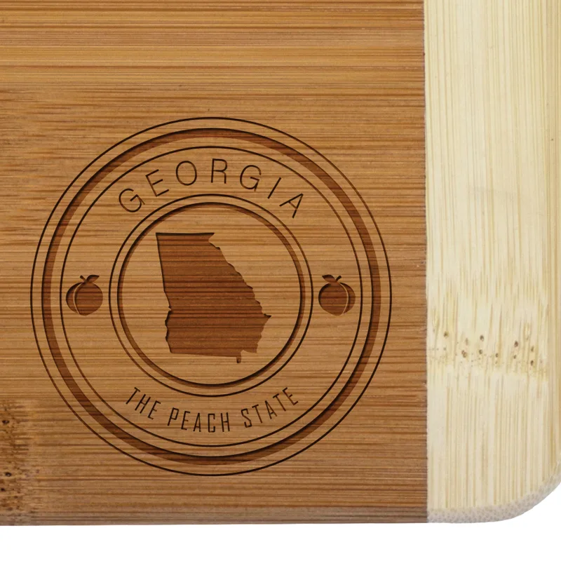 Georgia State Stamp 2-Tone Bar Board view 2
