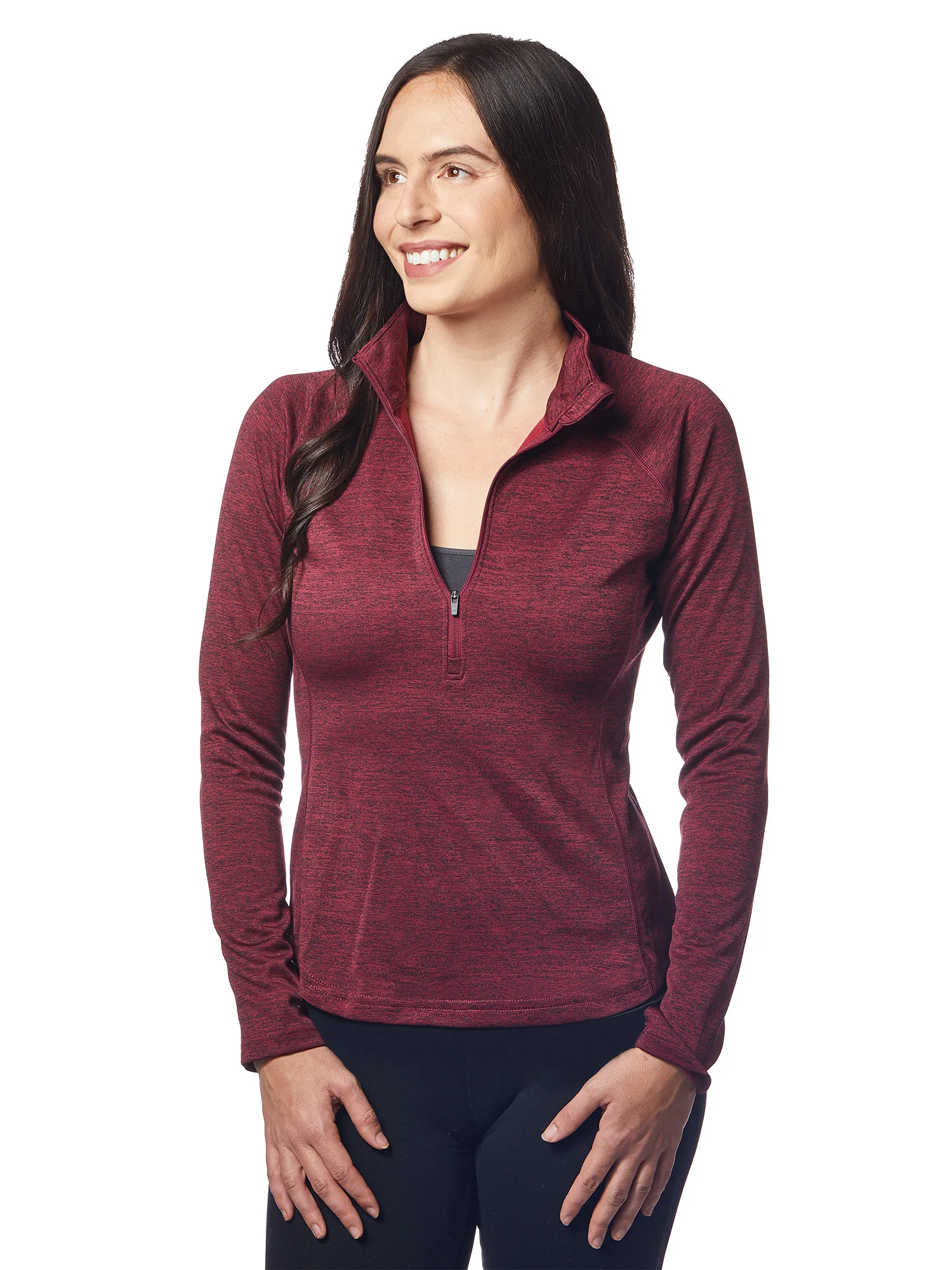 Ladies' Alpha Heathered 1/4 Zip Pullover