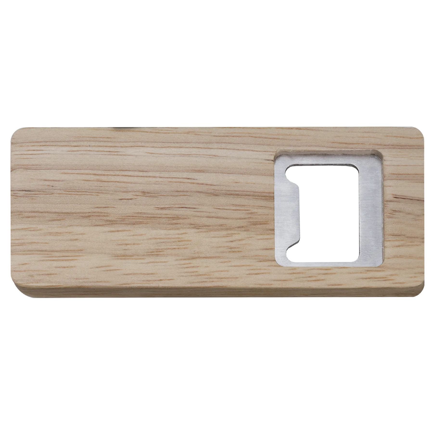 Rectangle Wood Bottle Opener view 2