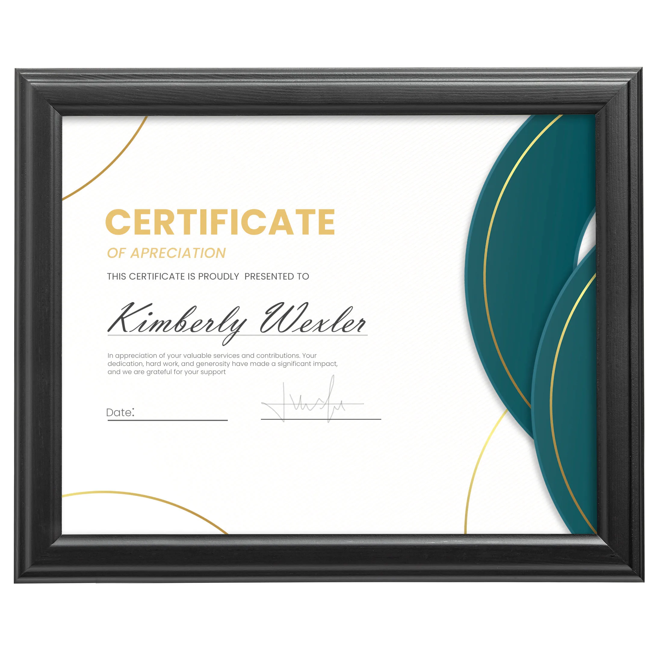 Marylebone Certificate Frame - Black