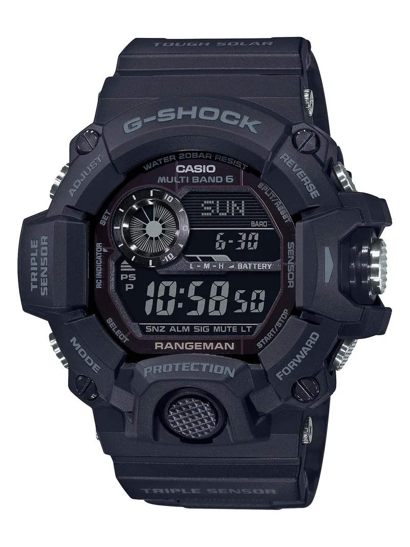 G-Shock Mens Master Of G Rangeman Solar Digital Black Resin Watch