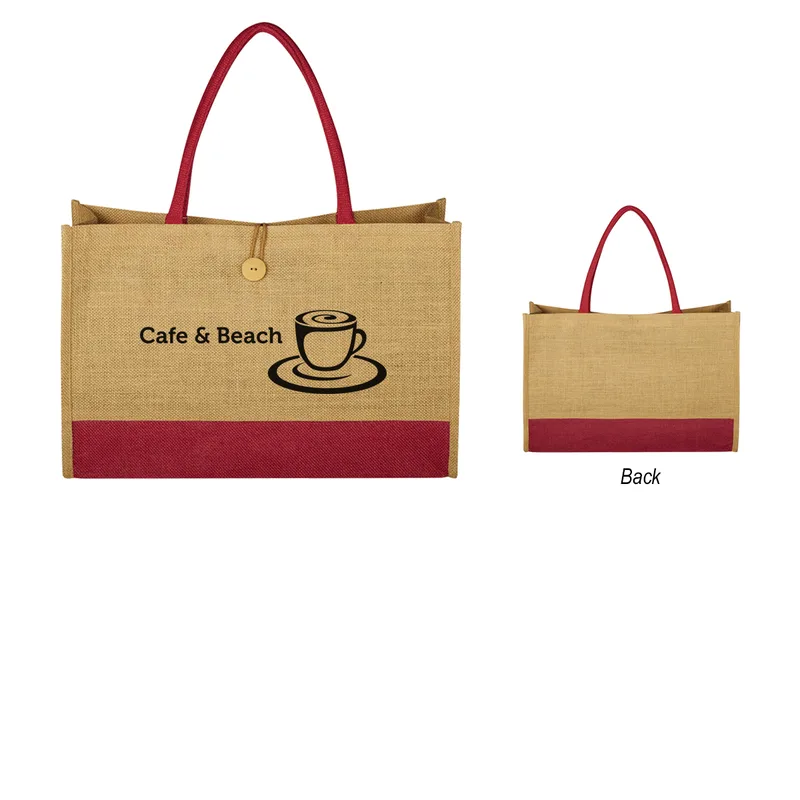 Jute Box Tote Bag view 2