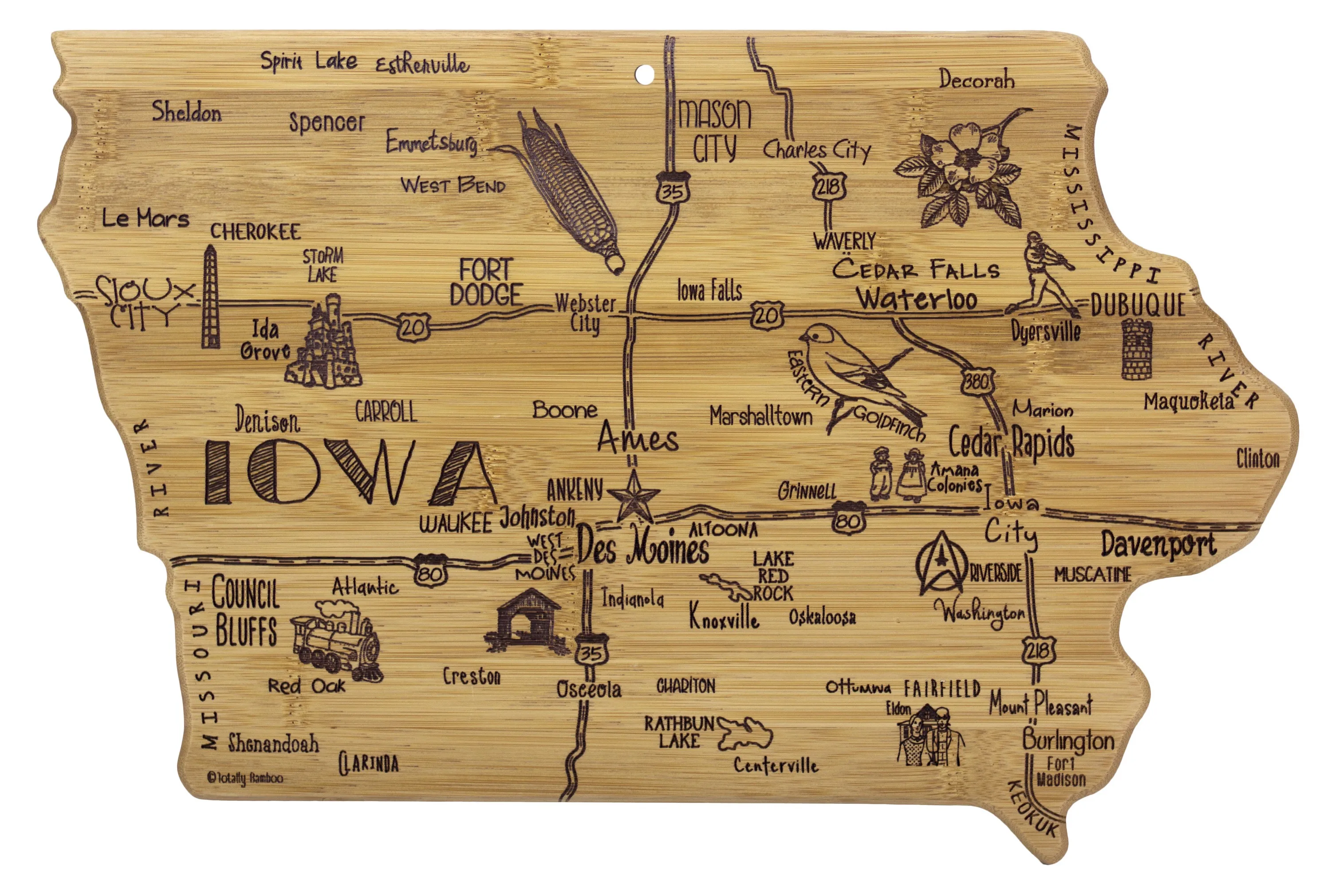 Destination Iowa Cutting & Serving Board