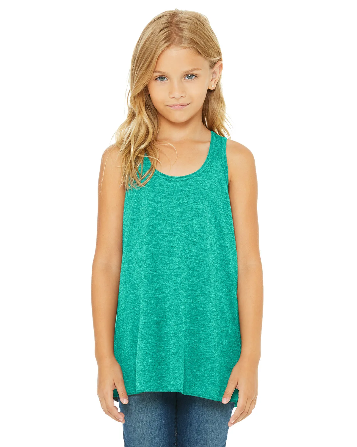 BELLA+CANVAS Youth Flowy Racerback Tank view 4