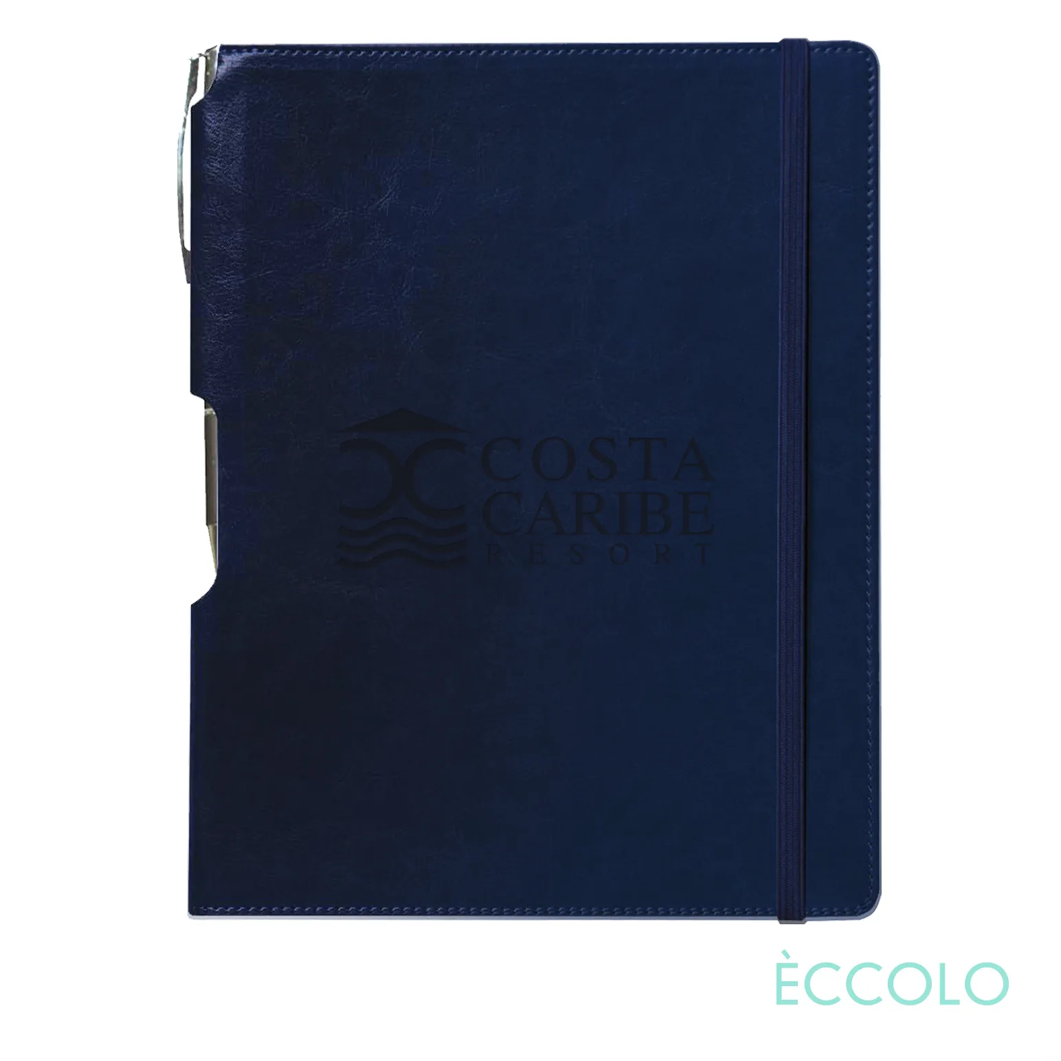 Journal & Clicker Pen, Navy Blue/Blue