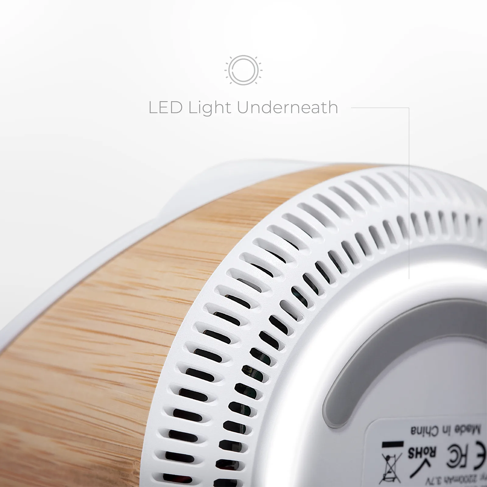 Bamboo 15W Qi Charging Wireless Speaker and Phone Stand view 3