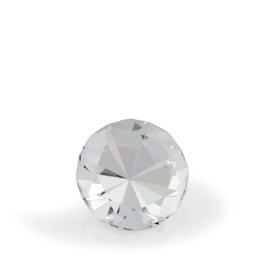 Crystal Diamond Paperweight - Optic Crystal view 2