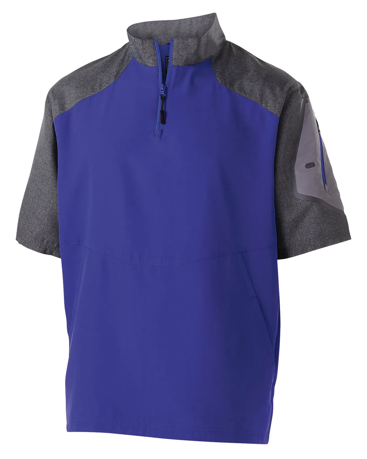 Holloway Unisex Ultra-Lightweight Aero-Tec™ Raider Short-Sleeve Warm-Up Pullover view 5